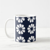 Mug Bleu Nuit Blanc Floral (Gauche)