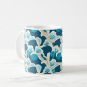 Mug Bleu Océan Abstrait | Motif côtier (Devant gauche)