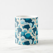 Mug Bleu Océan Abstrait | Motif côtier (Centre)