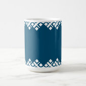 Mug Bleu océan et blanc mono zig zag (Centre)