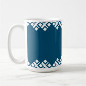 Mug Bleu océan et blanc mono zig zag (Gauche)