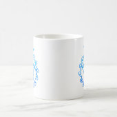 Mug Bleu Océan Tortue Tribale Belize (Centre)
