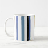 Mug Bleu or et blanc de la plage (Gauche)