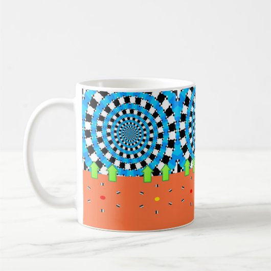 Mug bleu orange Abstrait (Gauche)