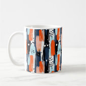 Mug Bleu orange brosses Motif Abstrait (Gauche)