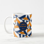 Mug bleu orange école couleurs volleball entraîneur ca (Gauche)