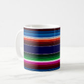 Mug Bleu, Orange, Rose Chaud, Vert, Sarape Mexicaine (Devant gauche)