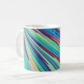 Mug Bleu orange Turquoise Abstrait (Devant gauche)
