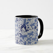 Mug Bleu papillon (Devant droit)