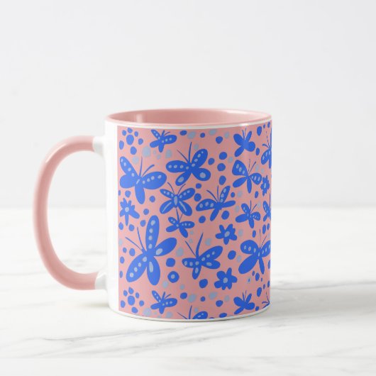 Mug Bleu papillon (Gauche)
