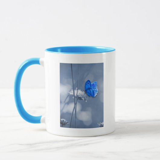Mug Bleu papillon (Gauche)