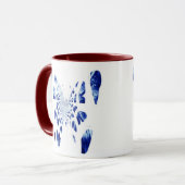 Mug Bleu Papillon ailes (Devant gauche)