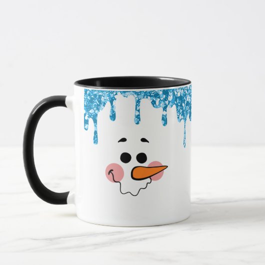 Mug Bleu Parties scintillant Drivers Snowman Face Holi (Gauche)