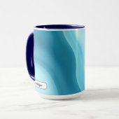 Mug Bleu Patine Dégradé Abstrait Lumière Douce (Devant gauche)