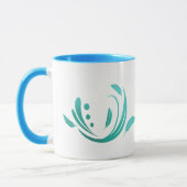 Mug Bleu Pêche face Lovebird (Gauche)