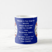 Mug Bleu Personnalisé, Merci-Mug D'Entraîneur De Baseb (Centre)