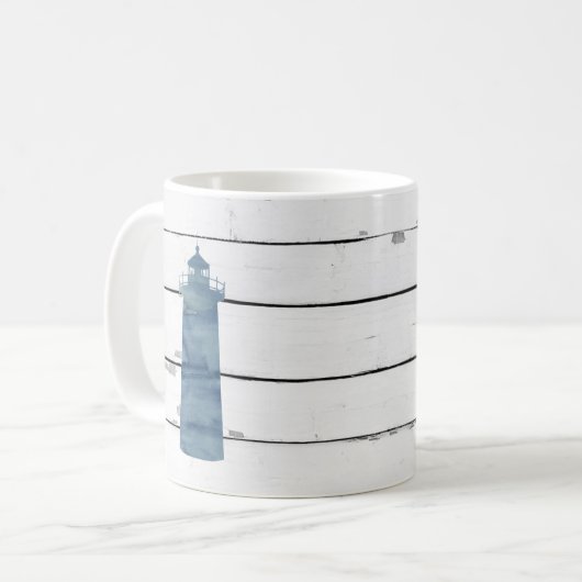 Mug Bleu phare Nautique Robot Rustique (Devant gauche)