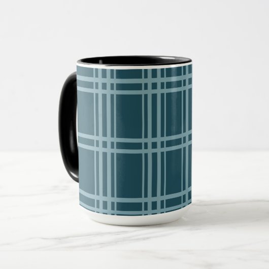 Mug Bleu plaid (Devant gauche)