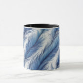 Mug Bleu Plumes Motif (Centre)