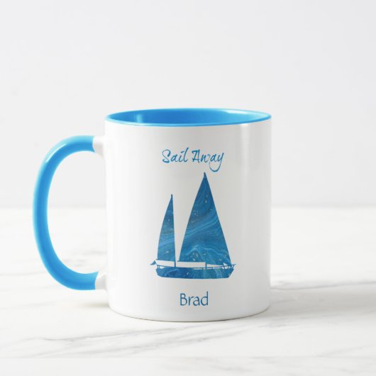 Mug Bleu Plutôt Bleu Nautique (Gauche)