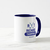 Mug bleu pour golfeurs Cool (Devant droit)