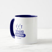 Mug bleu pour golfeurs Cool (Devant gauche)