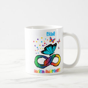 Mug Bleu pour la sensibilisation à l'autisme Papillon