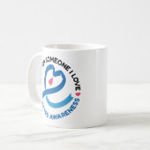 Mug Bleu pour quelqu'un que j'aime – Sensibilisation a (Devant gauche)