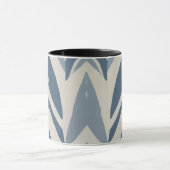 Mug Bleu Poussiéreux Batik de Côte Parang Chevron Géom (Centre)