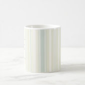 Mug Bleu Poussiéreux Initial Neutre Rayure Rustique Fe (Centre)