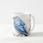 Mug Bleu printanier dans l'arbre florissant (Devant droit)