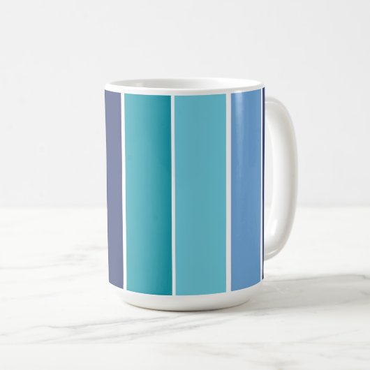 Mug Bleu rayé (Devant droit)