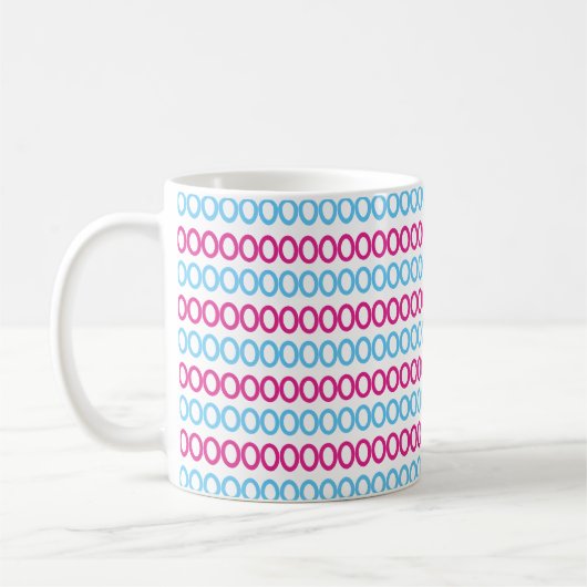 Mug Bleu rose Abstrait (Gauche)