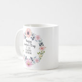 Mug Bleu rose Floral Joyeux Fête des Mères-Stepmère (Devant gauche)