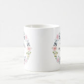 Mug Bleu rose Floral Joyeux Fête des Mères-Stepmère (Centre)