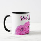 Mug Bleu rose Hydrangeas rose fleurs pourpres meilleur (Gauche)
