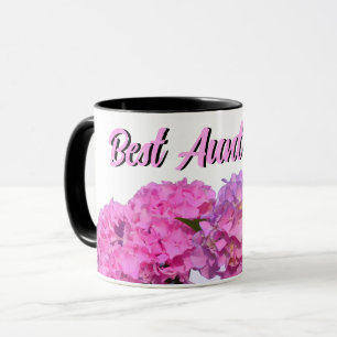 Mug Bleu rose Hydrangeas rose fleurs pourpres meilleur
