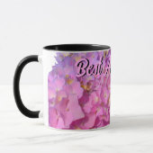 Mug Bleu rose Hydrangeas rose fleurs pourpres meilleur (Gauche)