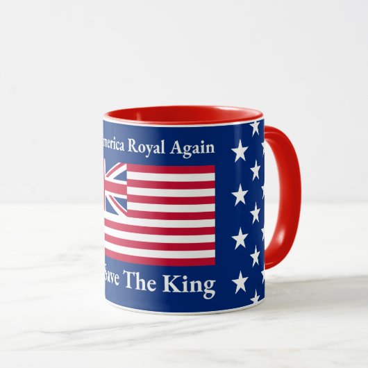 Mug Bleu rouge amusant Rendre à l'Amérique le drapeau  (Devant droit)