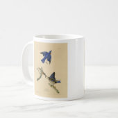 Mug Bleu rouge de l'est des oiseaux d'Amérique d'Audub (Devant gauche)