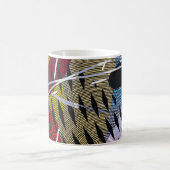 Mug Bleu rouge et blanc abstrait (Centre)