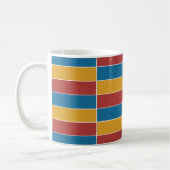 Mug Bleu rouge et rayures jaune (Gauche)