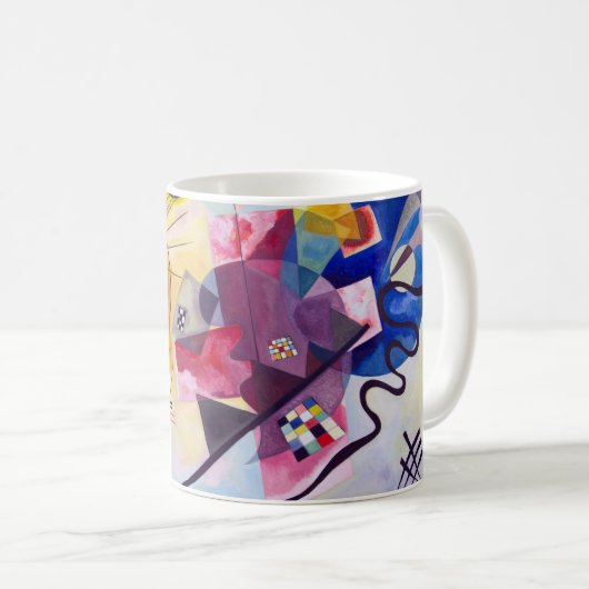 Mug Bleu rouge jaune, Kandinsky astucieux (Devant droit)