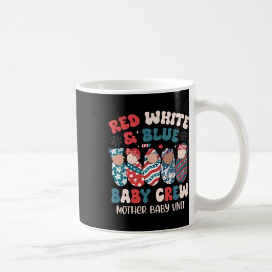 Mug Bleu rouge rétro (Droite)