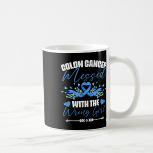 Mug Bleu Ruban Colon Cancer Girl Survivor Colorectal