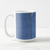 Mug Bleu rustique élégant Monogramme personnalisé (Gauche)