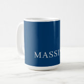 Mug Bleu Simple Tendance Minimaliste Professionnel (Devant gauche)