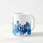 Mug Bleu Skyline Afrique du Sud de Johannesburg (Devant droit)