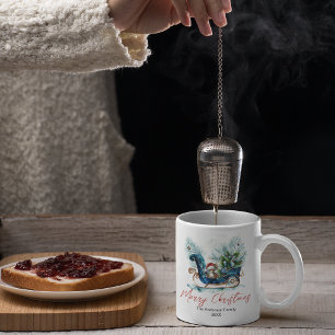 Mug Bleu Sled Bébé Reindeer