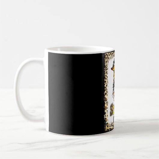 Mug Bleu Softball Mama Messy Bun Jeu Mères (Gauche)